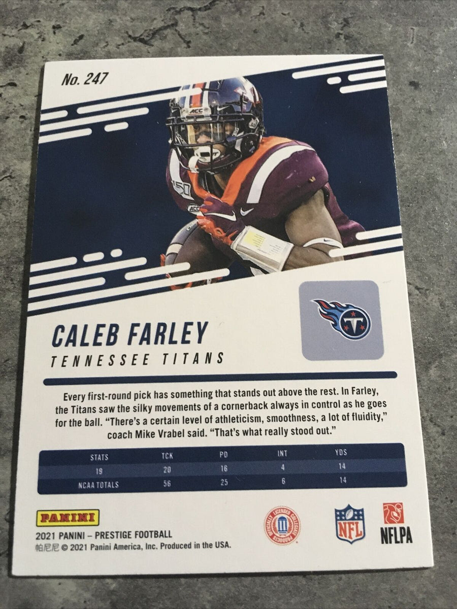 Caleb Farley Titans 2021 Panini Prestige Rookie #247