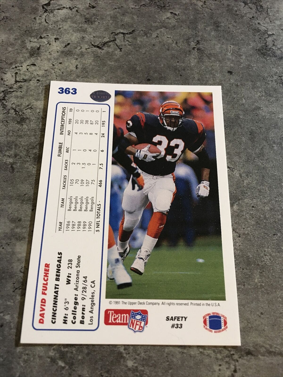 David Fulcher Bengals 1991 Upper Deck #363 – DA PHOENIX CARD SHOP