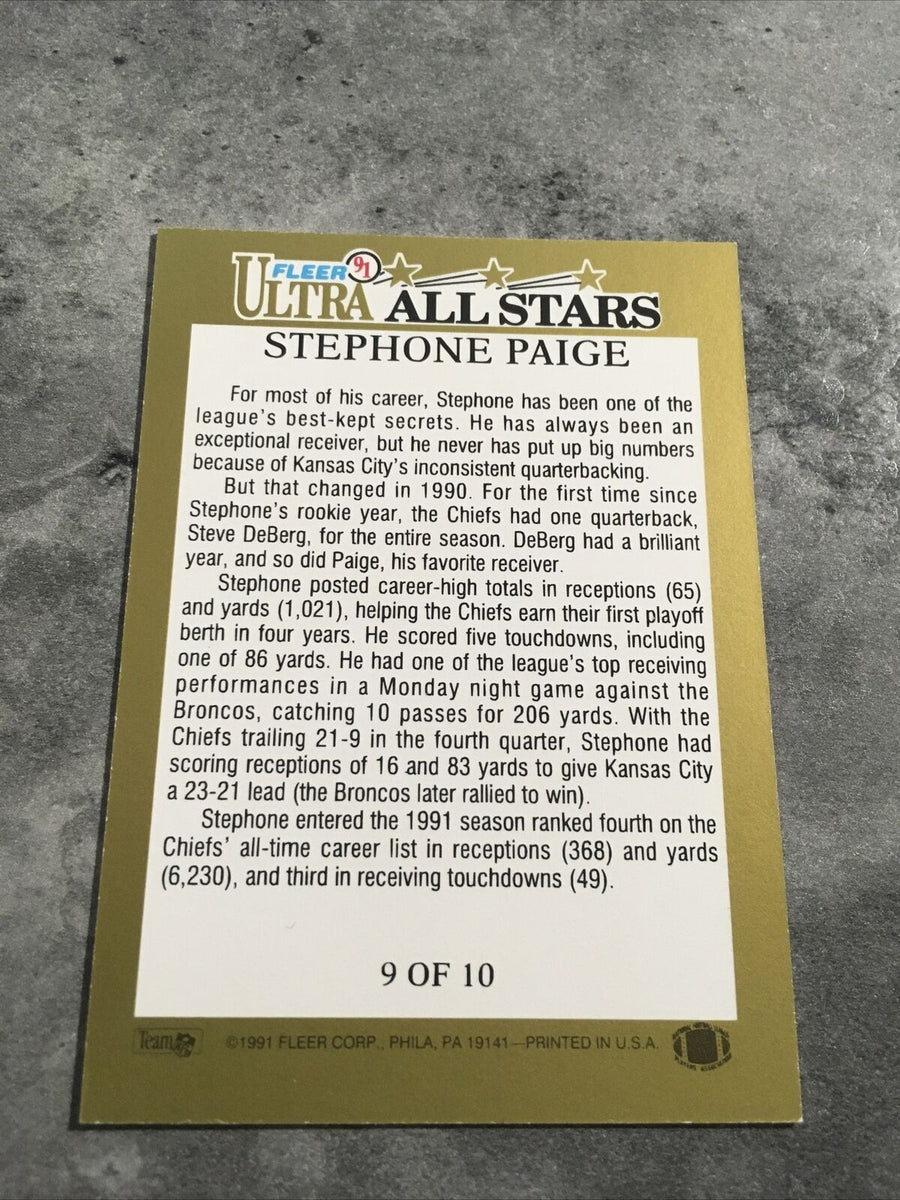 Stephone Paige #9 Prices, 1991 Ultra All Stars