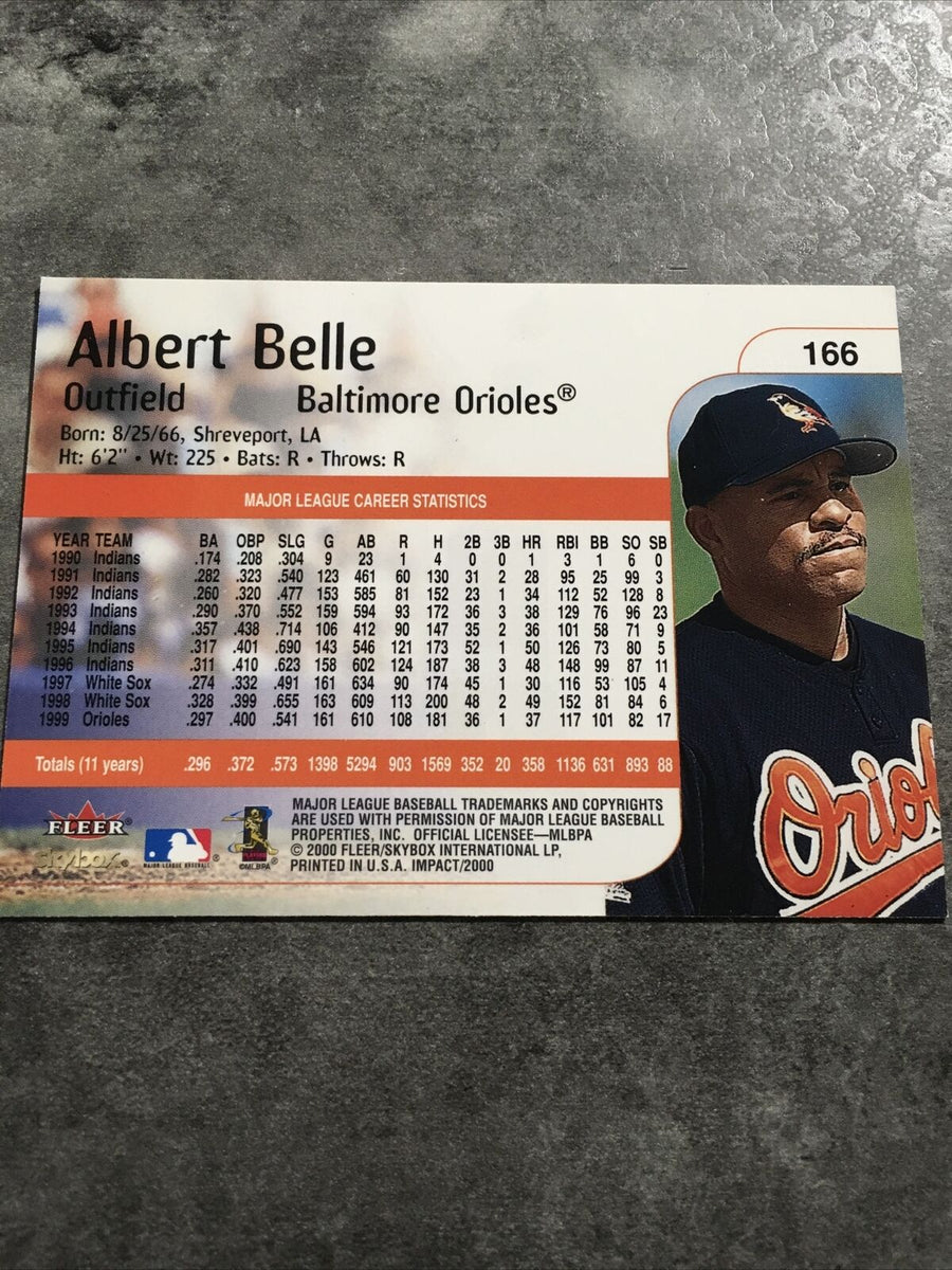 Albert Belle Orioles 2000 Fleer Impact #166 – DA PHOENIX CARD SHOP