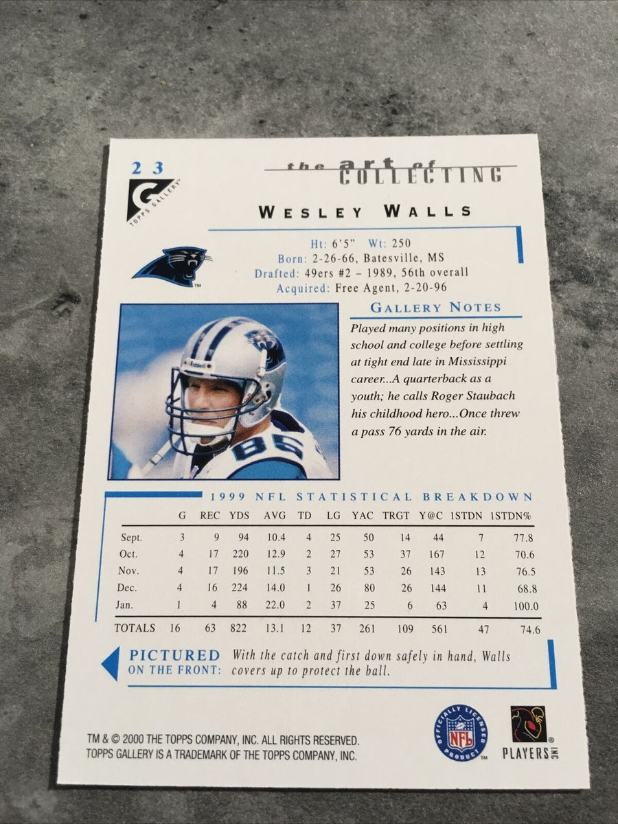 Wesley Walls Panthers 2000 Topps Gallery #23 – DA PHOENIX CARD SHOP