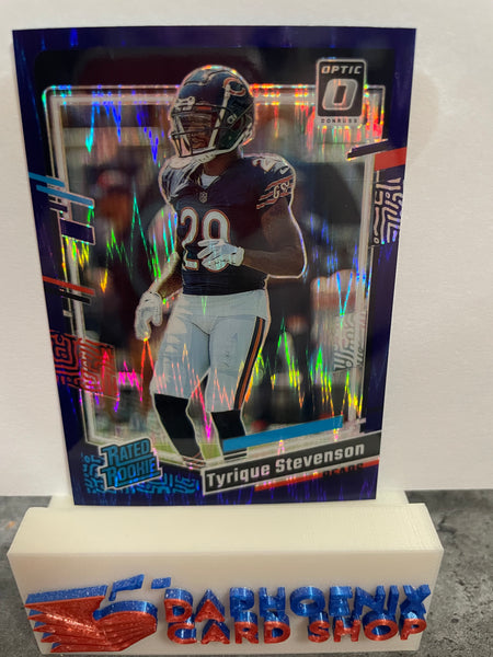 Tyrique Stevenson Bears 2023 Panini Donruss Optic Purple Shock Prizm Rookie #219