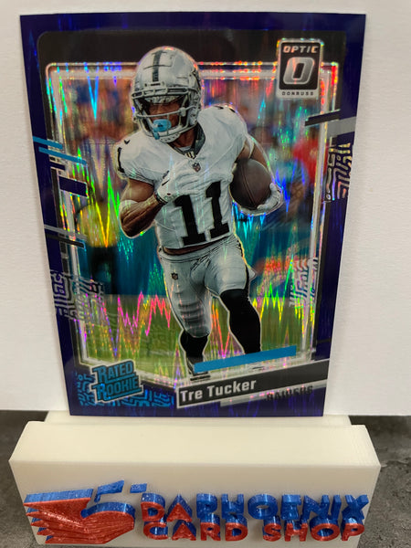 Tre Tucker Raiders 2023 Panini Donruss Optic Purple Shock Prizm Rookie #261