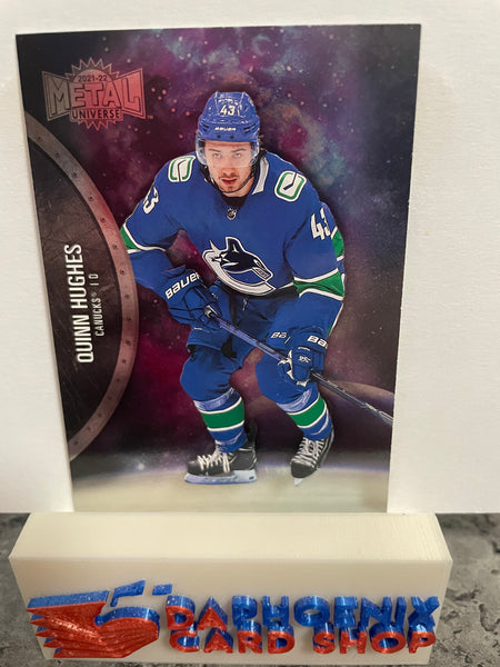 Quinn Hughes Canucks 2021-22 Skybox Metal Universe #49