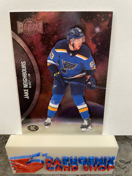 Jake Neighbours Blues 2021-22 Skybox Metal Universe Rookie #198