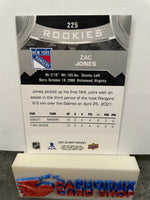 Zac Jones Rangers 2021-22 Upper Deck MVP Silver Script Rookie #225