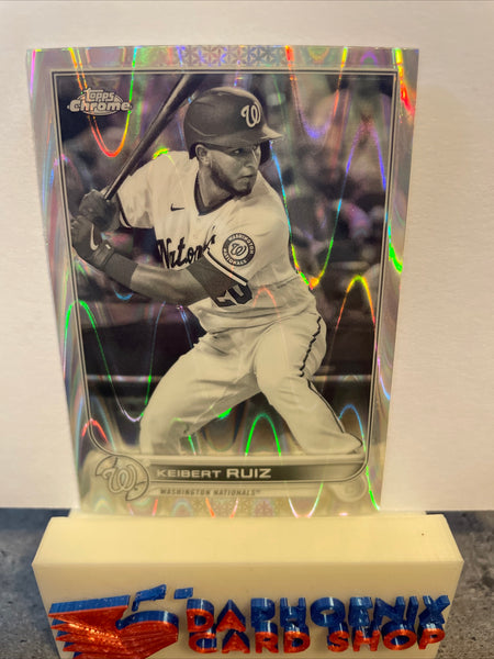 Keibert Ruiz  Nationals 2022 Topps Chrome Black & White Raywave Refractor #218