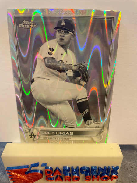 Julio Urias  Dodgers 2022 Topps Chrome Black & White Raywave Refractor  #3