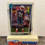 Ronnie Perkins  Patriots 2021 Panini Donruss Optic Rated Rookie #283