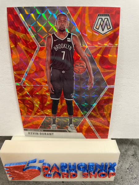 Kevin Durant  Nets 2019-20 Panini Mosaic Reactive Orange Mosaic#1
