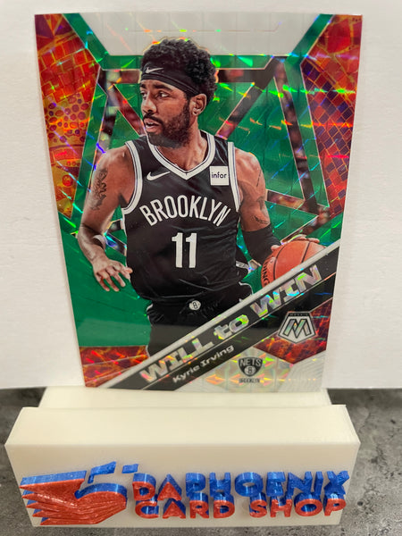 Kyrie Irving  Nets 2019-20 Panini Mosaic Will To Win Green Mosaic #3