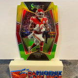 Derrick Gore Chiefs 2021 Panini Select Green & Yellow Die-Cut Prizm Rookie#184