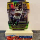 D'Wayne Eskridge Seahawks 2021 Panini Select Green & Yellow Die-Cut  Prizm Rookie#60