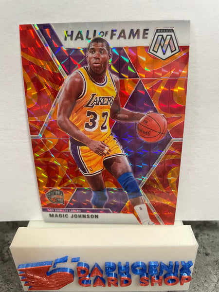 Magic Johnson  Lakers 2019-20 Panini Mosaic Racative Orange Mosaic#291