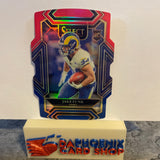 Jake Funk  Rams 2021 Panini Select Red & Blue Die-Cut Prizm  Rookie #299