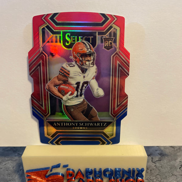 Anthony Schwartz  Browns 2021 Panini Select Red & Blue Die-Cut Prizm Rookie #270
