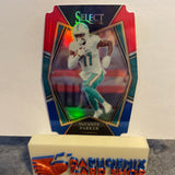 DeVante Parker  Dolphins 2021 Panini Select Red & Blue Die-Cut Prizm #122