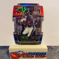 Ty'Son Williams  Ravens  2021 Panini Select Red & Blue Die-Cut Prizm Rookie #99