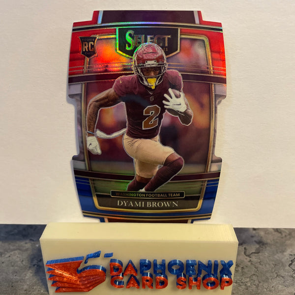 Dyami Brown  Washington 2021 Panini Select Red & Blue Die-Cut Prizm Rookie#67