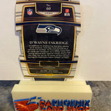 D'Wayne Eskridge Seahawks 2021 Panini Select Red & Blue Die-Cut Prizm Rookie#60