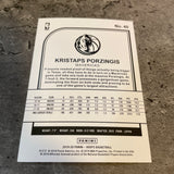 Kristaps Porzingis Mavericks 2019-20 Panini NBA Hoops #40