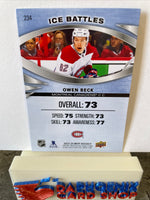 Owen Beck Canadiens 2023-24 Upper Deck MVP Ice Battles Rookie #234