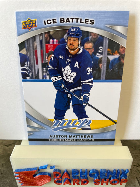 Auston Matthews Maple Leafs 2023-24 Upper Deck MVP Ice Battles #53