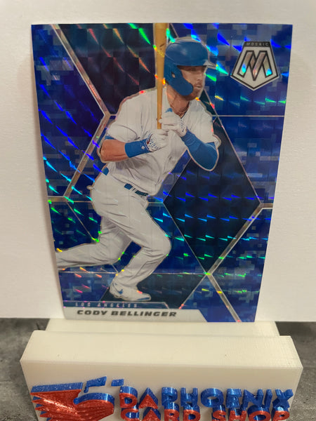 Cody Bellinger  Dodgers 2021 Panini Mosaic Blue Camo Prizm #59
