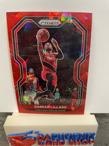 Damian Lillard  Trail Blazers 2020-21 Panini Prizm Red Ice Prizm #173