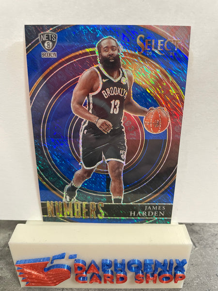 James Harden   Nets 2020-21 Panini Select Numbers Blue #11
