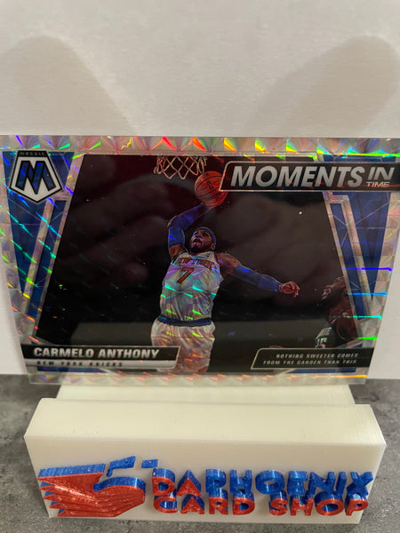 Carmelo Anthony Knicks 2021-22 Panini Mosaic Moments In Time Mosaic Prizm #13