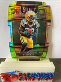 Kylin Hill  Packers 2021 Panini Select Green & Yellow Die-Cut Prizm Rookie#100