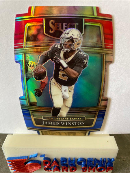 Jameis Winston  Saints 2021 Panini Select Red & Blue Die-Cut Prizm #25