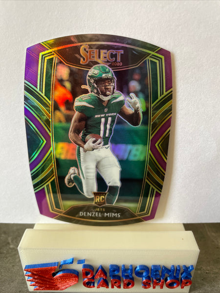 Denzel Mims  Jets 2020 Panini Select Purple Die-Cut Prizm Rookie #263
