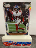Kadarius Toney  Giants 2021 Panini Chronicles Score Silver Prizm Rookie #414