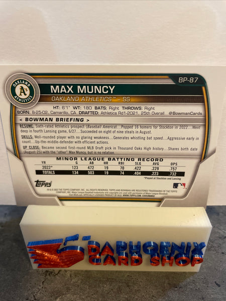 2023 Bowman Max Muncy #BP-87 Prospects Oakland Athletics Baseball Card