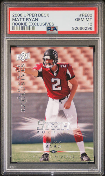 2008 Upper Deck Rookie Exclusives Matt Ryan #RE80 PSA 10