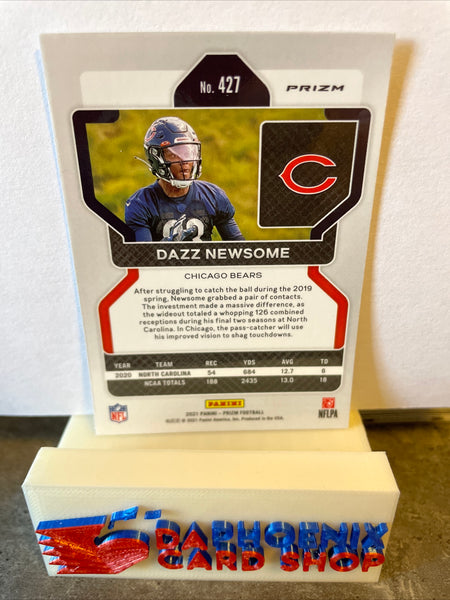 Dazz Newsome 2021 Panini Prizm Rookie (RC) #427 - Chicago Bears