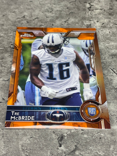 Tre McBride Titans 2015 Topps Chrome Orange Refractor Rookie #196