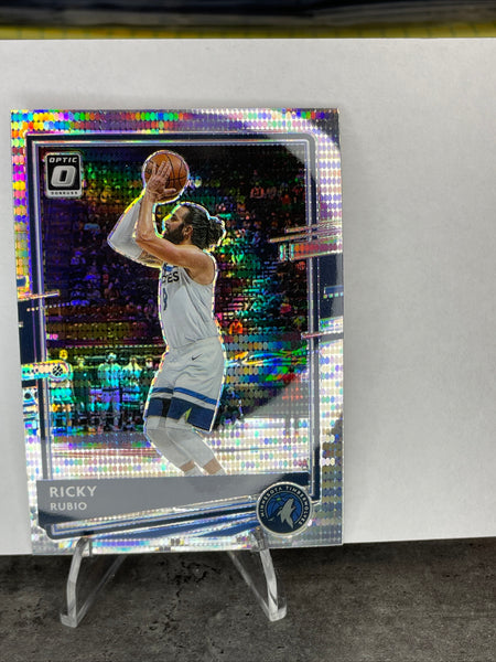 Ricky Rubio Timberwolves 2020-21 Panini Donruss Optic Fast Break Holo Prizm#138