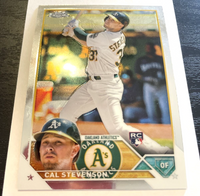 Cal Stevenson A's 2023 Topps Chrome Rookie #199