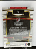 Anfernee Simons Trail Blazers 2021-22 Panini Select Blue #29