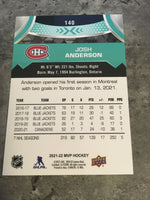 Josh Anderson  Canadiens 2021-22 Upper Deck MVP #140