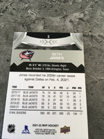 Seth Jones Blue Jackets 2021-22 Upper Deck MVP Silver Script#3