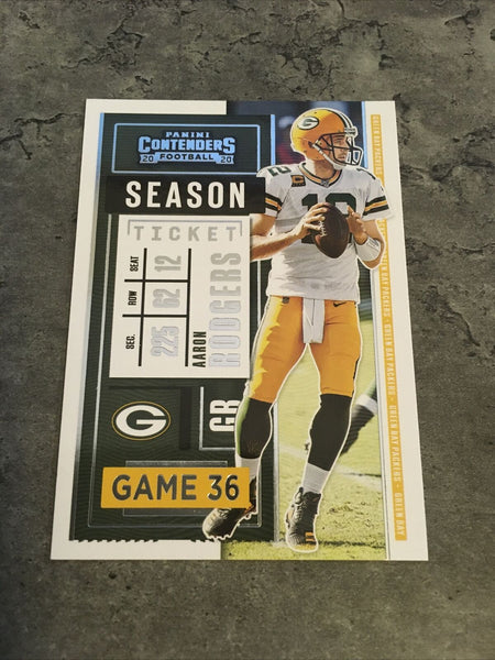 Aaron Rodgers 2020 Panini Contenders Season Ticket Card 1 Green Bay Packers