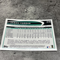 Jason Vargas  Mariners 2012 Topps Chrome Purple Refractor #218