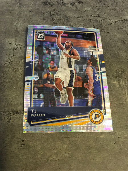 T.J. Warren Pacers 2020-21 Panini Donruss Optic Fast Break Holo Prizm #24