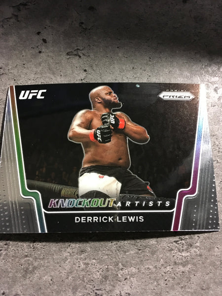 Derrick Lewis   UFC 2021 Panini Prizm  Knockout Artists #3