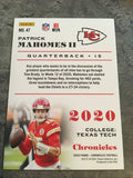 Patrick Mahomes II   Chiefs 2020 Panini Chronicles Teal #47