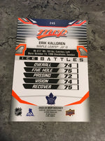 Erik Kallgren  Maple Leafs 2022-23 Upper Deck MVP Ice Battles Rookie #245